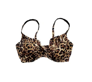 Damen Plissee Front Bralette Bikini Oberteil Shade & Shore Animal Print Größe 38 DD  - Bild 1 von 10
