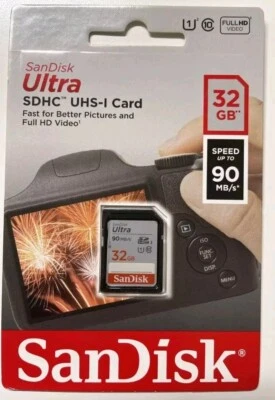 SanDisk 32GB Ultra SDHC UHS-I Memory Card Class 10 120MB/s Full HD Camera - Image 1 of 2