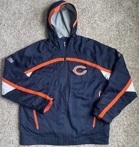 Reebok Chicago Bears Herren Medium Fleece isoliert Kapuze Reißverschluss Jacke neu ohne Etikett - Bild 1 von 16