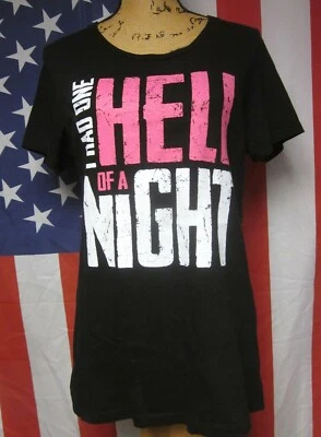 DUSTIN LYNCH women’s lrg T shirt concert One Hell of a Night country tee 2014 - Image 1 of 3