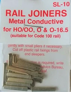 PECO SL-10 OO/HO Scale Rail Joiners for Code 100 Rail Peco - Pack of 24 - Picture 1 of 2