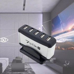 Hub Distributor USB Hub with Base Power Supply External Splitter Vertical 7 Port - Picture 1 of 3