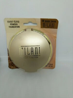Milani Even Tough Powder Foundation #08 Warm Toffee In Box  - Image 1 of 4