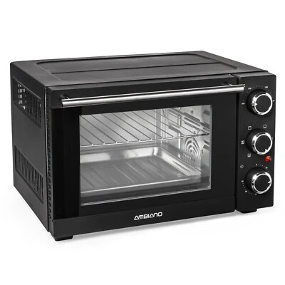 AMBIANO Mini Backofen 1200W Pizza Umluft Miniofen Ofen Garraumvolumen 15 L Timer - Bild 1 von 4