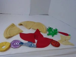 16 Piezas Fingir Cocina JUGAR Pizza ALIMENTOS PELUCHE SUAVE Juguetes Preescolar Niños - Imagen 1 de 6