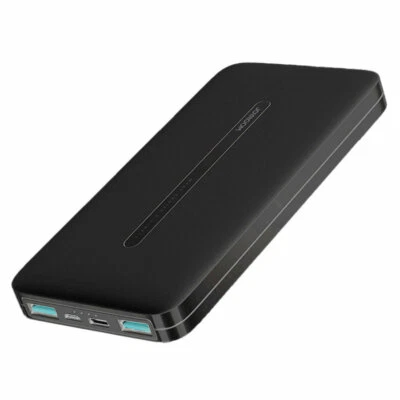 Powerbank 10.000 mAh USB schnellladen schlankes Design Schwarz - Bild 1 von 4