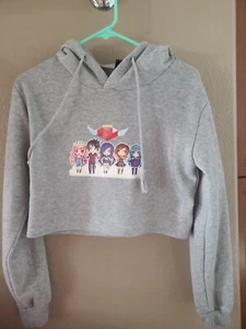 Funneh Krew Heroes Grey Gray Hoodie crop, Funneh Sweatshirt  Super cute EUC - Picture 1 of 6