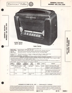 General Electric - Model 601-603-604 - Radio - Original Service Manual - 1950