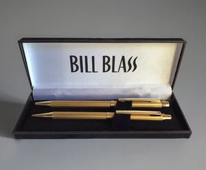 Vintage BILL BLASS Goldtone Pen & Pencil Set NOS - Picture 1 of 4