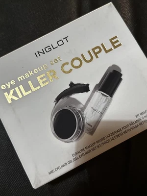 Inglot Killer Couple Black AMC Gel Eyeliner 5.5g And Duraline 9ml New Marked