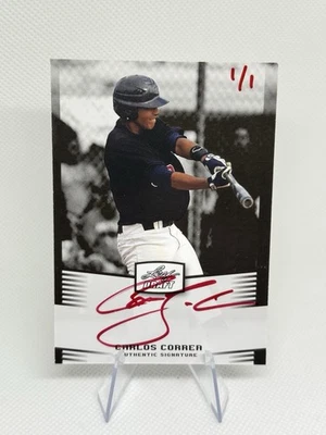 2012 Leaf Draft Player Edition - Carlos Correa - Auto (Red Ink /1) 1/1 - Image 1 of 2