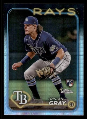 Tristan Gray 2024 Topps Chrome #8 Prism Refractors RC Tampa Bay Rays - Image 1 of 2
