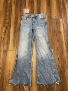 Pantalones de mezclilla para mujer vintage Distress Wrangler Wanderer 622 tiro alto acampanados 25X34 boho - Imagen 1 de 20