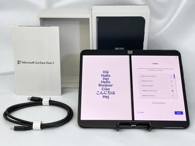 [N Mint] Microsoft Surface Duo 2 Obsidian 128GB SIM Free Black w/Box - Image 1 of 4