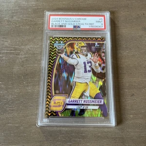 2024 Bowman Chrome U Garrett Nussmeier Black & Gold Stealth  /24 PSA LSU Booom - Picture 1 of 4