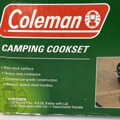 Coleman Camping Cookset  Frying Pan Sauce Pan 807-738T - Image 1 of 4
