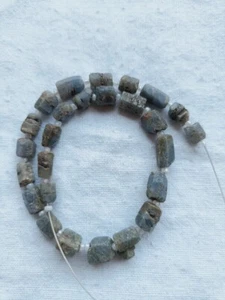Blue sapphire  rough Beads 8-6 mm 8 inches strand  for jewelry making - Picture 1 of 5