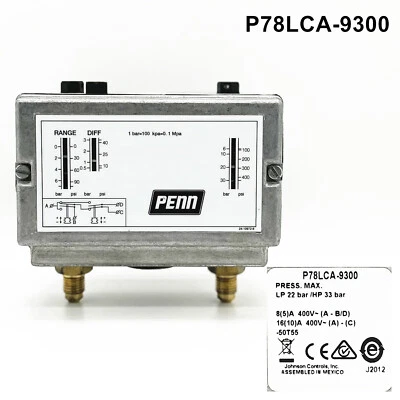 1pcs Johnson Pressure Control P78LCA-9300 Pressure Switch - Image 1 of 4