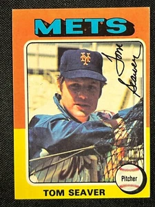 1975 Topps Baseball Card Tom Seaver #370 BV $50 Exmt Range O/C KB - Picture 1 of 2