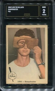 1959 Fleer Ted Williams #24 - 1945 Sharpshooter - GMA 2 Good - Picture 1 of 2