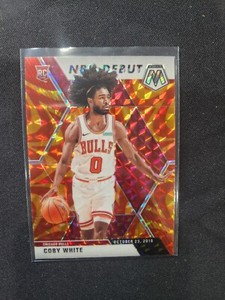 2019-20 Panini Mosaic Basketball Coby White RC NBA Debut Orange Reactive #264