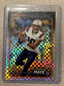 2024 TOPPS CHROME XFRACTOR DRAKE MAYE #203 PATRIOTS ROOKIE - Foto 1 di 2