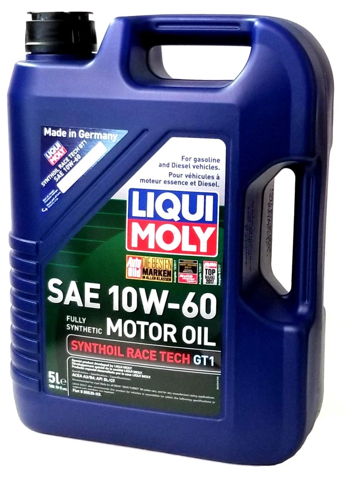 Botella de 5 litros Liqui Moly 10w-60 Synthoil Race Tech GT1 SAE (1) 2024 Foto 1 de 1