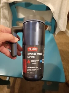 Thermos 16 Oz Vacuum Insulated Travel Mug, Black~ Hot 5 Hr Cold 14 Hr, w Hook - Picture 1 of 5