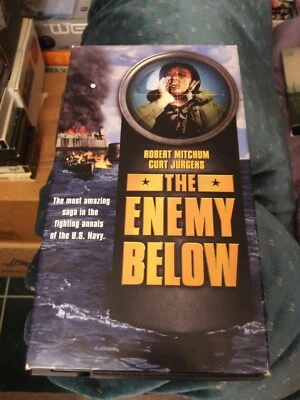 The Enemy Below 1957 VHS submarine destroyer vs. U-boat sea chase Robert Mitchum - Image 1 of 2
