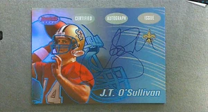 2002 Bowman's Best Blue Rookie Autograph #136 J.T. O'Sullivan RC Saints #'d/399 - Picture 1 of 2