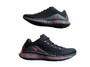 Reebok Zig Kinects Black And Red Women Sneakers Shoes Size 5 - Picture 1 of 18