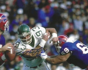Autogrammiertes MARTY LYONS 8X10 New York Jets Foto - mit Coa - Bild 1 von 1