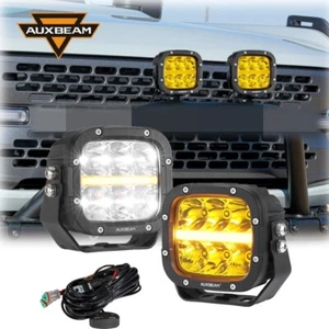 Auxbeam 5 INCH 132W WHITE/AMBER LED PODS WITH AMBER DRL For Ford Bronco 2021-23 - Bild 1 von 9