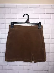 NWOT forever 21 Brown Corduroy Mini Skirt women XS - Picture 1 of 6
