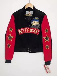 Vintage Betty Boop JH Design Jeff Hamilton Jacket Biker Club Star Womens M NWT - Picture 1 of 12