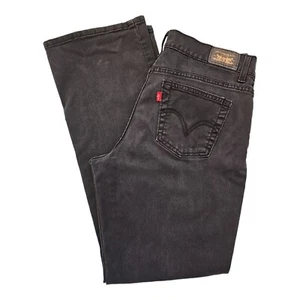 Levis 550 Jeans Women 12M Relaxed Boot Cut Black Dark Wash  - Picture 1 of 6