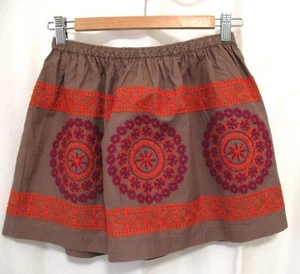 190057 Girl's M 6/7 6 7 PEEK FLEUR DES CHAMPS Embroidered Floral Gathered Skirt  - Picture 1 of 5