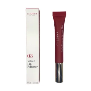 Clarins Velvet Lip Perfector 03 Velvet Red 12 ml / 0.3 oz Plumping Gloss Make Up - Picture 1 of 4