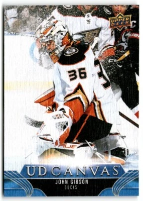 2023-24 Upper Deck Series1 UD Canvas John Gibson #C3 Anaheim Ducks - Image 1 of 2