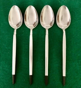 4 Stanley Roberts Edelstahl SRI braune Spitze TEMPEST/TEMPO Platz/Suppenlöffel 8" EUC - Bild 1 von 2