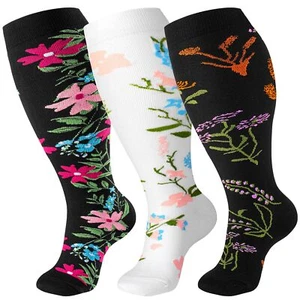 Plus Size Compression Socks for Women & Men 20-30 mmhg-Extra Wide Calf Suppor... - Picture 1 of 6