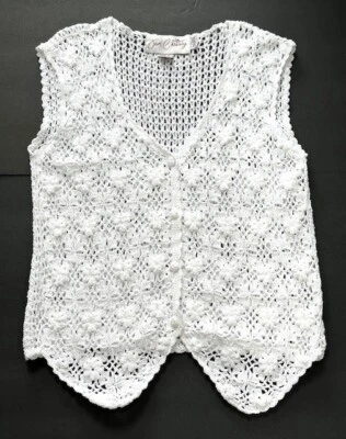 CHALECO VINTAGE Jon Christy tejido a mano talla GRANDE Foto 1 de 4