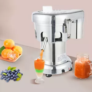 370W kommerzieller elektrischer Fruchtsafter Zentrifugalentsafter Maschine Silber - Bild 1 von 12