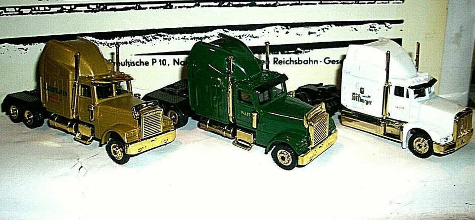 47-X 3 motrici camion birra US-Zugmaschien Staropramen Watzdorfer ?? + Bitburger - Immagine 1 di 1