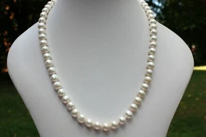 41 cm-55 cm Süßwasser Perlen Schmuck Halskette Perlenkette Collier Kette bfgds - Picture 1 of 9