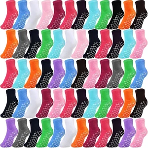 45 Pairs Non Slip Yoga Socks Bulk Women Men with Grippers Foot Pattern Skid Proo - Picture 1 of 7