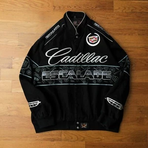 Vintage JH Design Cadillac Escalade Jeff Hamilton Racing Bomber Jacket 3XL 00s - Picture 1 of 6