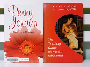 Desire Never Changes & The Trusting Game! Large Print HC Books by Penny Jordan! - Picture 1 of 3