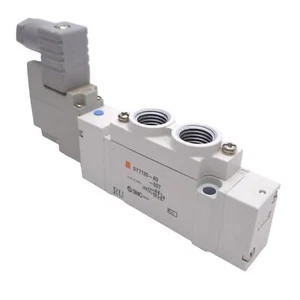 SMC SY7120-4D-02T Solenoid Valve, 5-Port 2-Position, 1/4in NPTF, 0.15-0.7 MPa - Picture 1 of 5