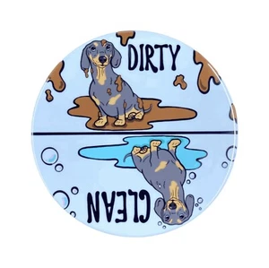 Black Tan Dachshund Dishwasher Magnet Wiener Dog Kitchen Cleaning Decor Gift - Picture 1 of 12